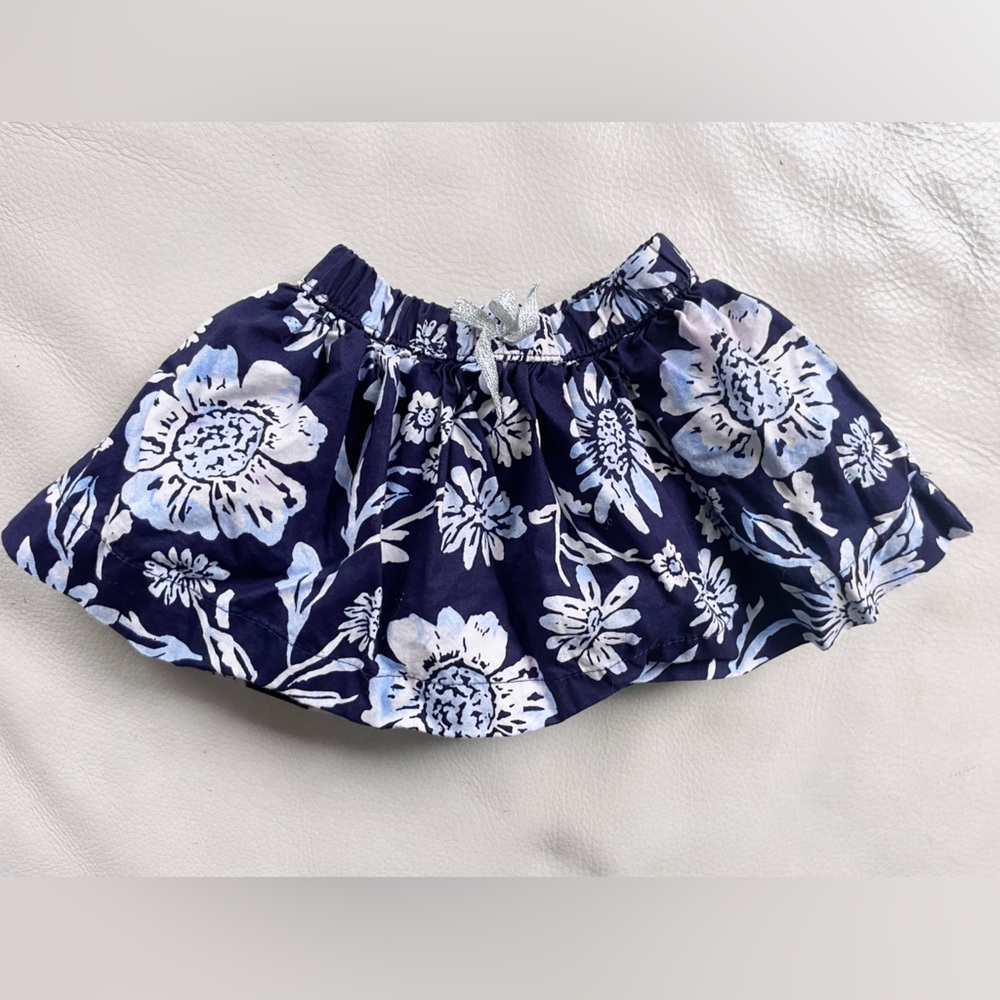 4/$20💥NEW Oshkosh Floral Twirl Skirt, Tutu Crinoline, Fully Lined, Navy White